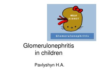 Glomerulonephritis in children