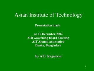 Asian Institute of Technology