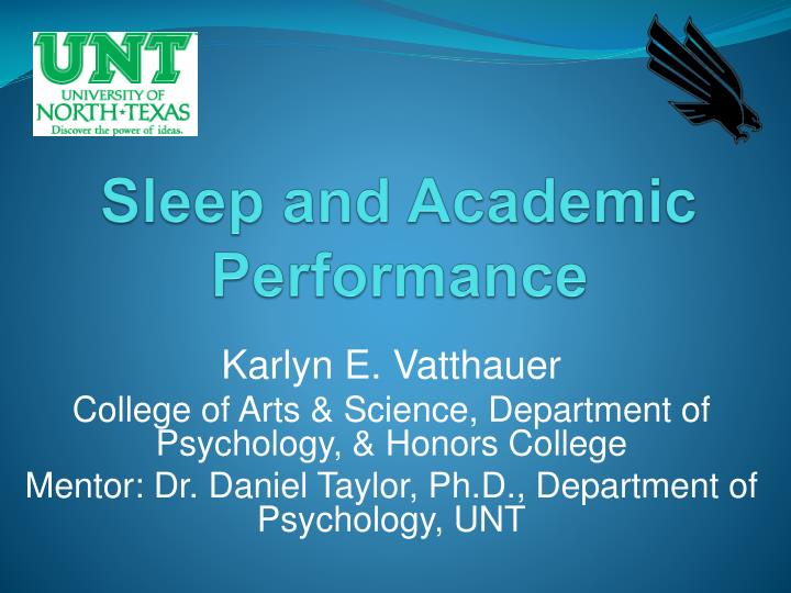 sleep and academic performance