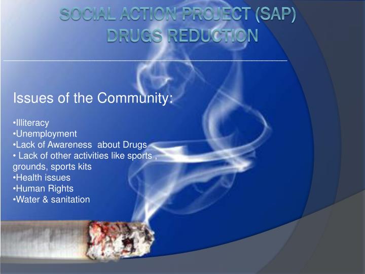 social action project sap drugs reduction