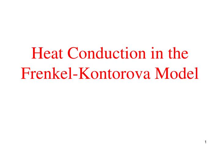 heat conduction in the frenkel kontorova model