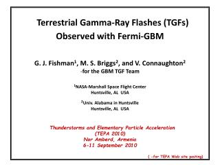 Terrestrial Gamma-Ray Flashes (TGFs) Observed with Fermi-GBM