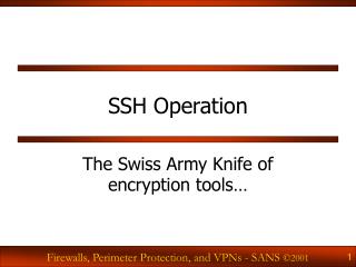 SSH Operation