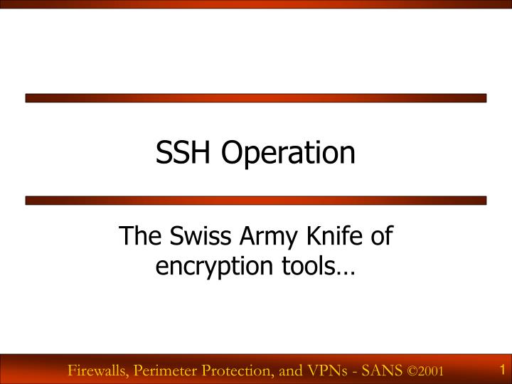 ssh operation