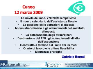 cuneo 12 marzo 2009