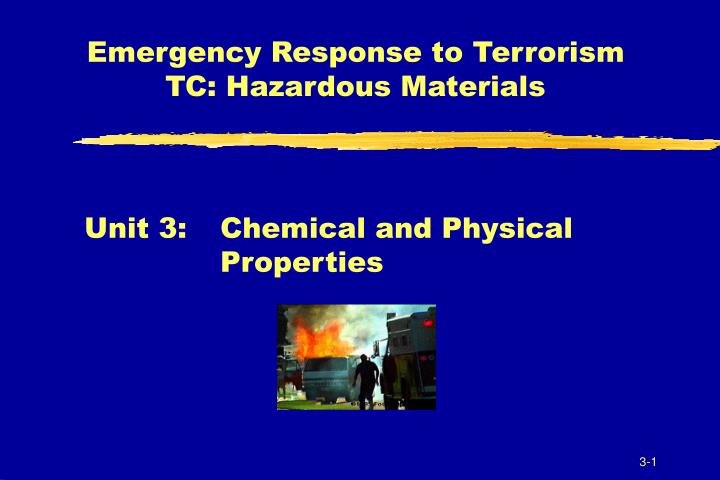 emergency response to terrorism tc hazardous materials
