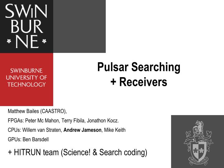 pulsar searching receivers