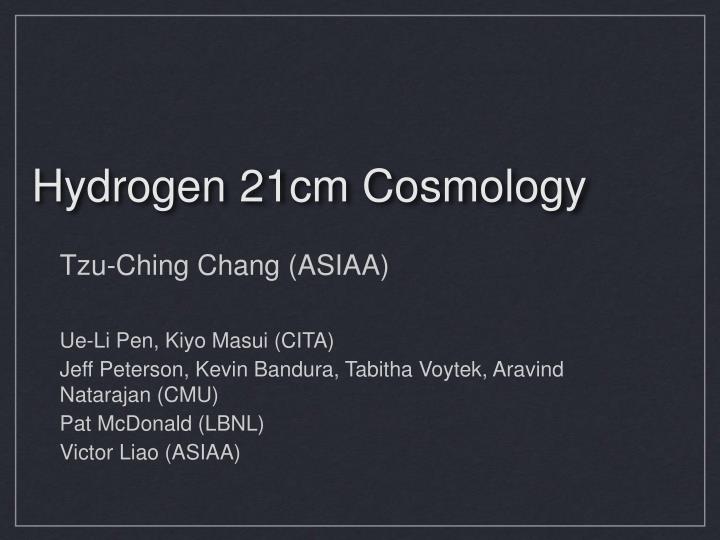 hydrogen 21cm cosmology