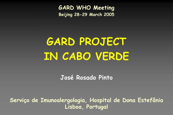gard project in cabo verde