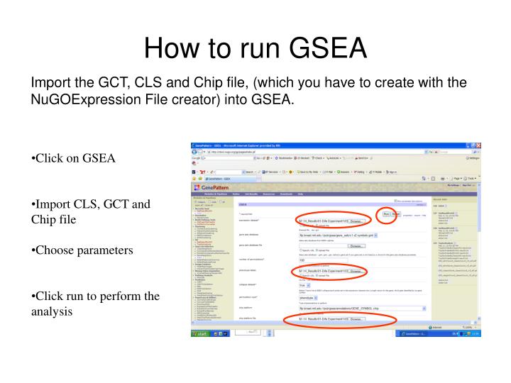how to run gsea