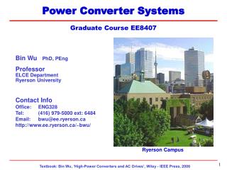 Power Converter Systems Graduate Course EE8407