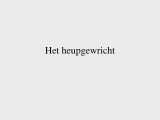 het heupgewricht