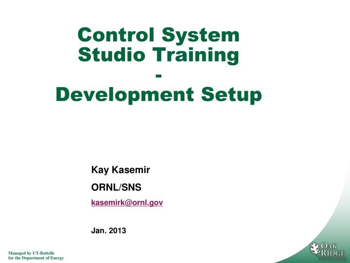 control system studio training development setup