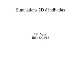 j m vanel ird 2003 12
