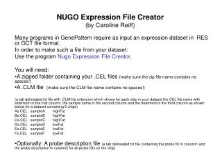 nugo expression file creator by caroline reiff