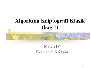 algoritma kriptografi klasik bag 1