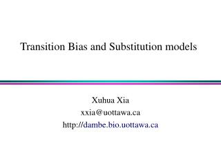 Transition Bias and Substitution models