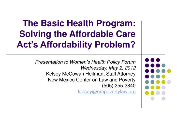 the basic health program solving the affordable care act s affordability problem