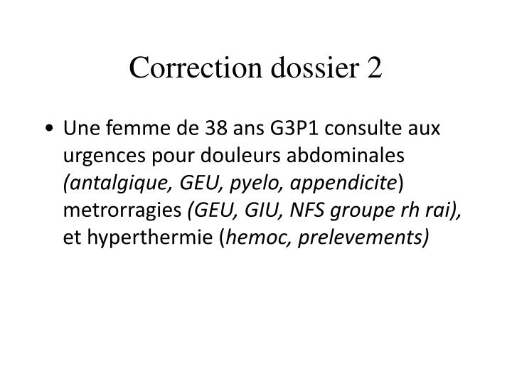 correction dossier 2