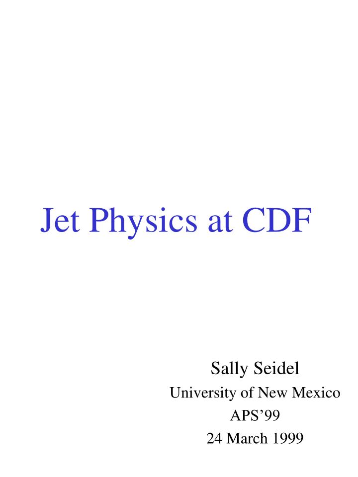jet physics at cdf