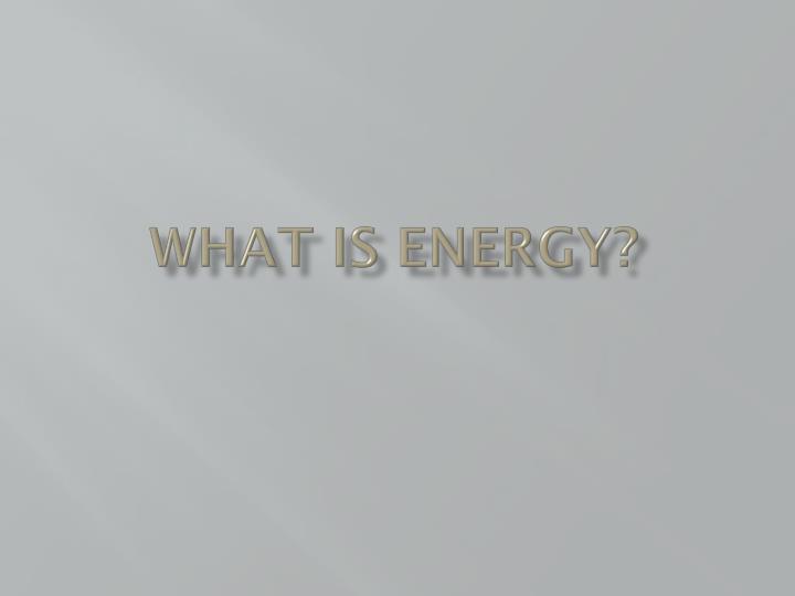 what is energy