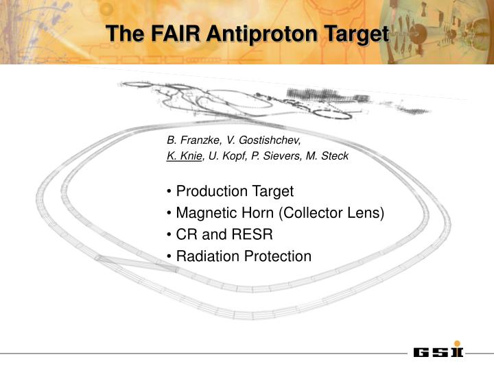the fair antiproton target