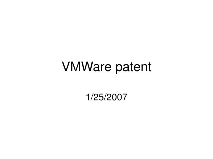 vmware patent