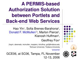 A PERMIS-based Authorization Solution between Portlets and Back-end Web Services