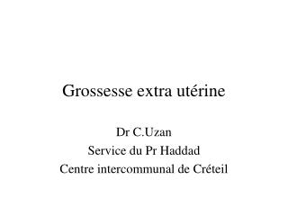 grossesse extra ut rine