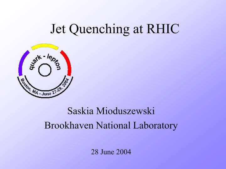 jet quenching at rhic