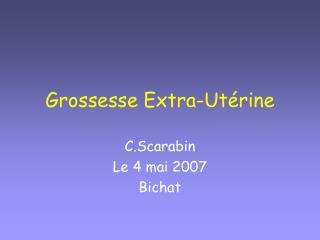 grossesse extra ut rine