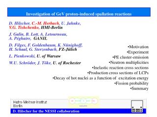 Investigation of GeV proton-induced spallation reactions