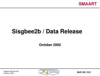 Sisgbee2b / Data Release