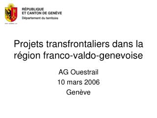 projets transfrontaliers dans la r gion franco valdo genevoise