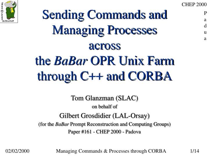 sending commands and managing processes across the babar opr unix farm through c and corba