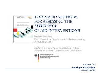 Tools and Methods for Assessing the Efficiency Of Aid Interventions