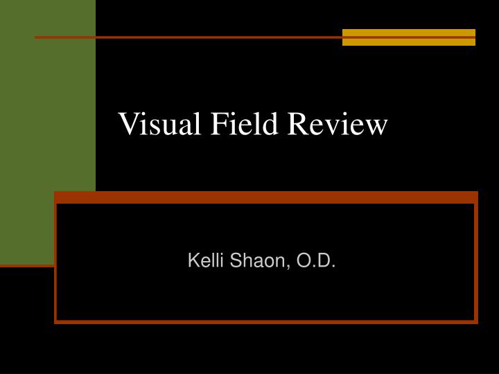 visual field review