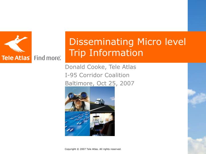disseminating micro level trip information