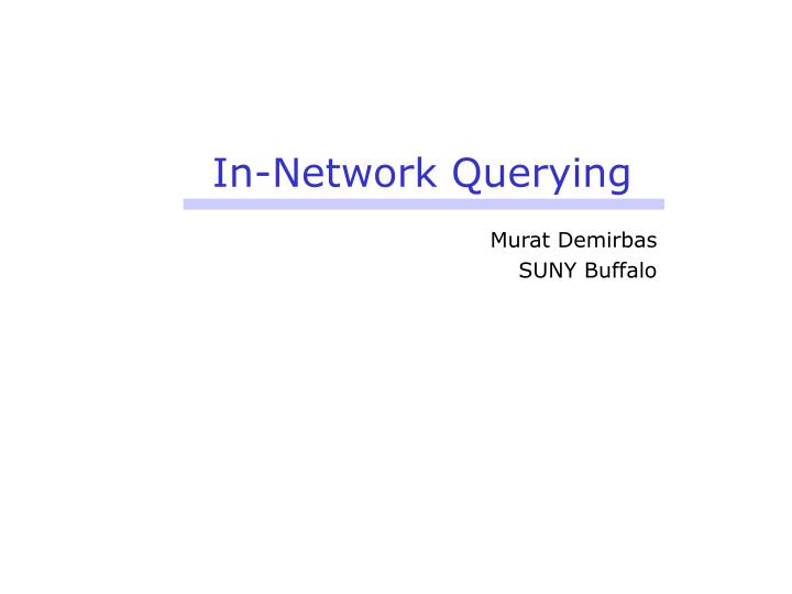 in network querying