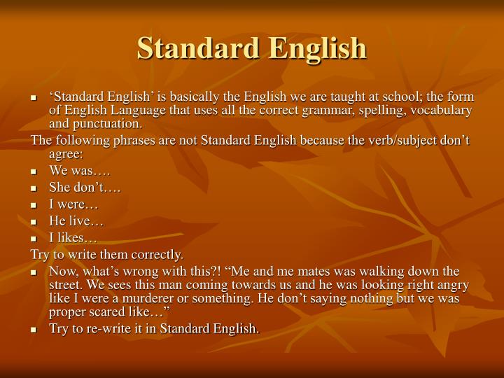 standard english