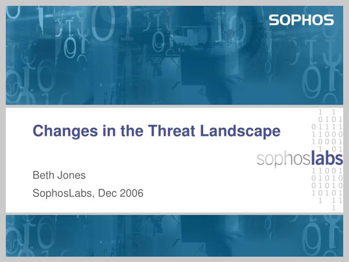 changes in the threat landscape
