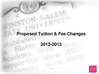 Proposed Tuition &amp; Fee Changes 2012-2013