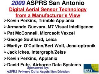 Kevin Perkins, Trimble Applanix Armando Guevara, M7 Visual Intelligence