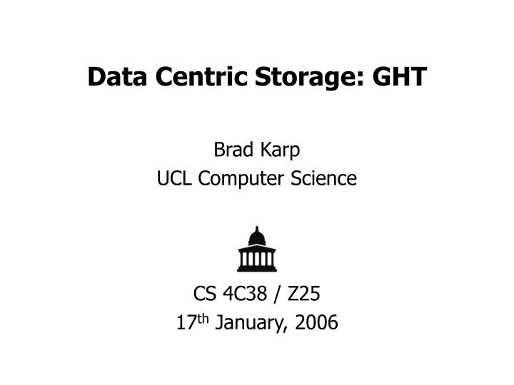 data centric storage ght