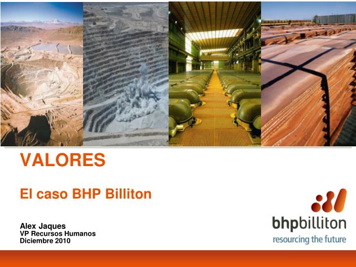 valores el caso bhp billiton