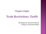 Chapter Eight: Trade Restrictions: Tariffs - slide 1