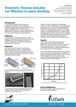 Polymeric Thermal Actuator For Effective In-plane Bending