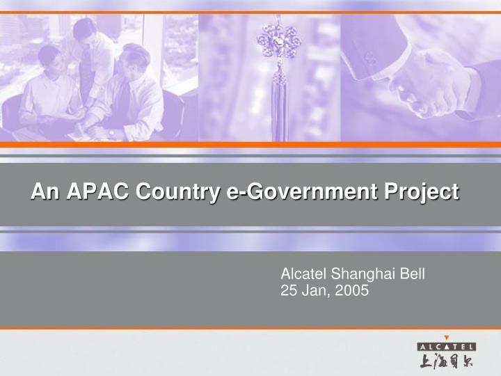 an apac country e government project