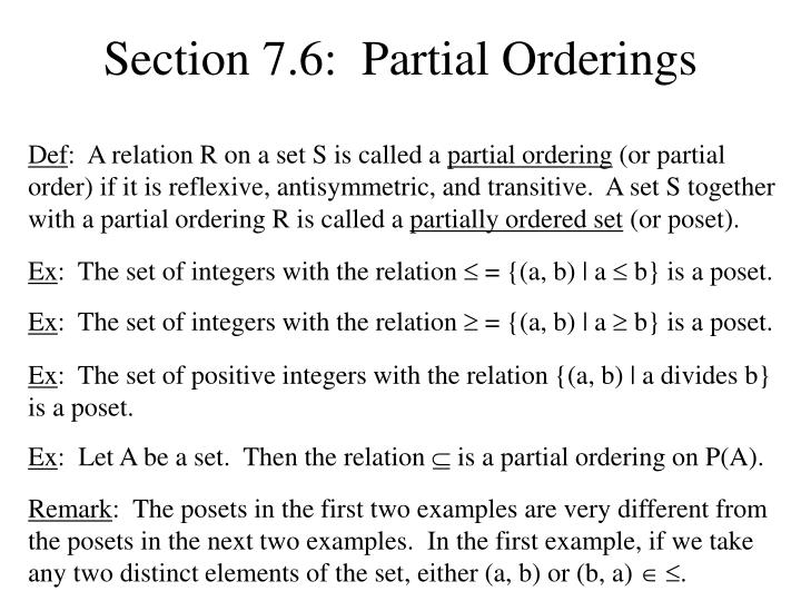 section 7 6 partial orderings