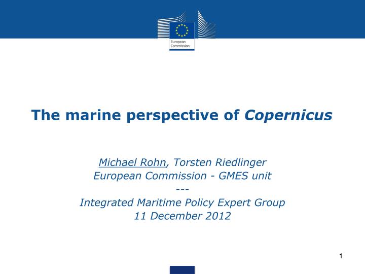 the marine perspective of copernicus